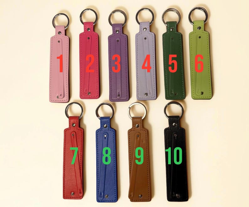 Personalized Initial Leather Keychain