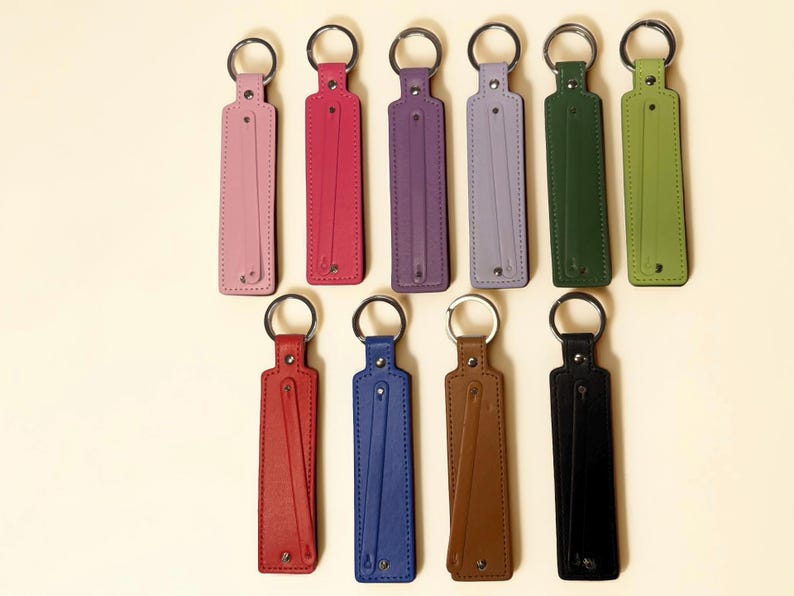 Personalized Initial Leather Keychain