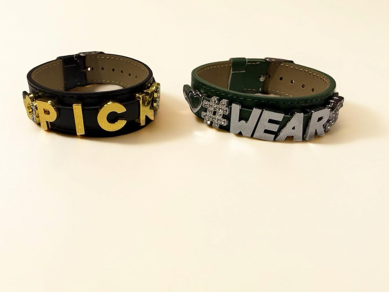 Custom Initial Leather Bracelet